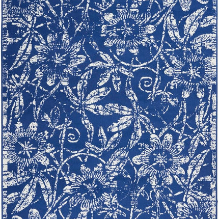 Nourison Whimsicle Floral Navy 6' x 9' Area Rug, Easy Cleaning, Non Shedding, Bed Room, Living Room, Dining Room, Kitchen (6x9)