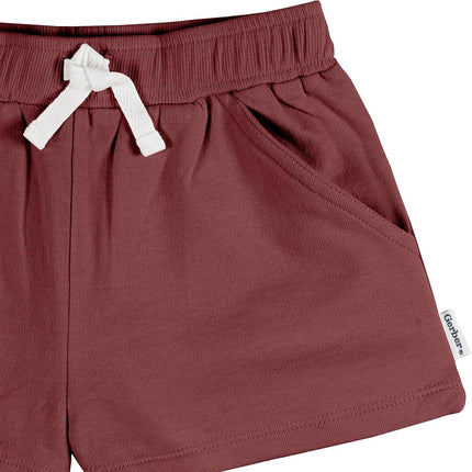 Gerber Baby-Girls Paquete de 3 shorts de punto, Rosa, 3T