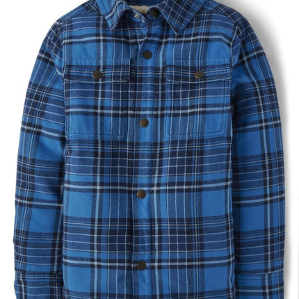 Chemise-veste doublée Sherpa The Children's Place pour garçons, plume de toucan, taille M