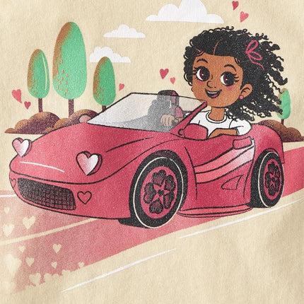 The Children's Place T-shirt graphique à manches courtes pour bébé fille, voiture, 4T