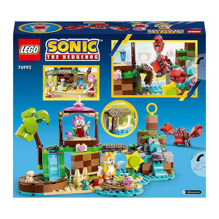 LEGO Sonic the Hedgehog Amy's Animal Rescue Island Playset, Buildable Toy with 6 Characters including Amy & Tails Figures, Gifts for Kids, Boys & Girls 7 Plus Years Old 76992