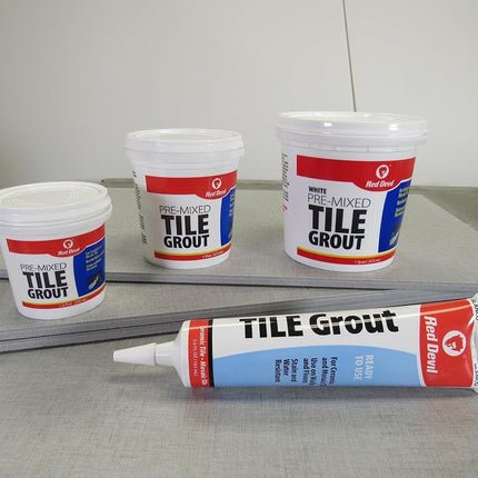 Red Devil Pre-Mixed Tile Grout Squeeze Tube 163 ml, White