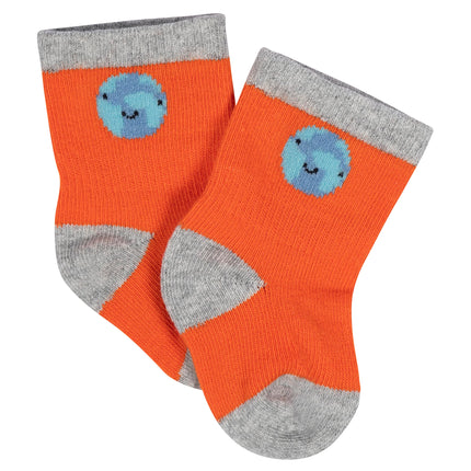 Gerber Unisex Baby 8-Pair Wiggle-Proof Sock, Space, 0-3 Months