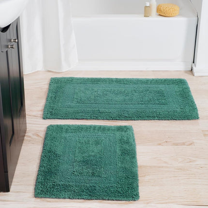 Lavish Home 2-Piece Cotton Bathroom Mat Set - Mach