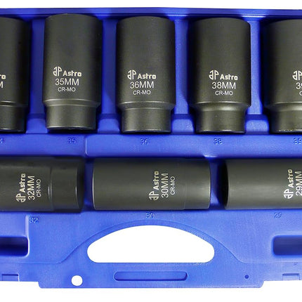 Astro Pneumatic Tool 78868 12-Point Axle Nut Socket Set (8 Piece)