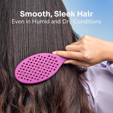Wet Brush Frizz Free Detangler Reduces Frizz, Static & Flyaways Using Ionic Technology, Smooth Finish Styling Brush Adds Shine, Ergonomic Design, Works On All Hair Types, Wet Or Dry Hair, Purple