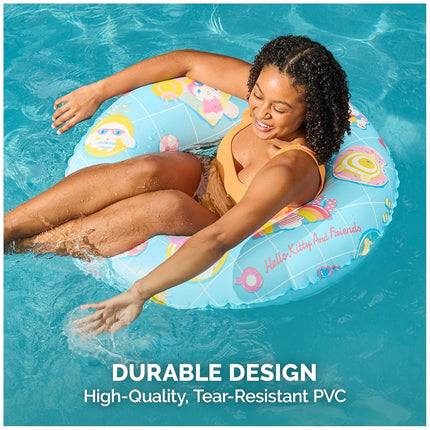 Swimways Hello Kitty Swim Tube Pool Float, Inflatable Pool Floats & Kids Pool Toys, Swimming Pool Accessories & Beach Essentials for Teens Aged 14 & Up