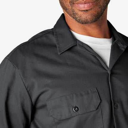 Dickies Men's Long Sleeve Work Regular Fit Casual Shirt, Charcoal Grey, XX-Large