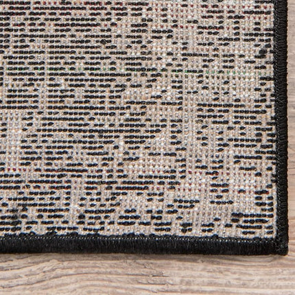 Unique Loom 3137802 Sofia Collection 2 Feet (2' x 13') Runner Traditional Oriental Distressed Vintage Area Rug, 2.5 x 13, Black