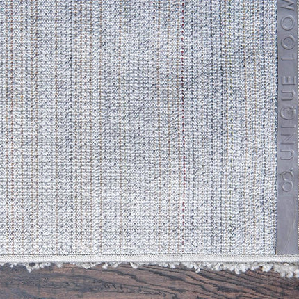 Unique Loom Solo Solid Shag Collection Modern Plush Cloud Gray Rectangle (2' x 3')