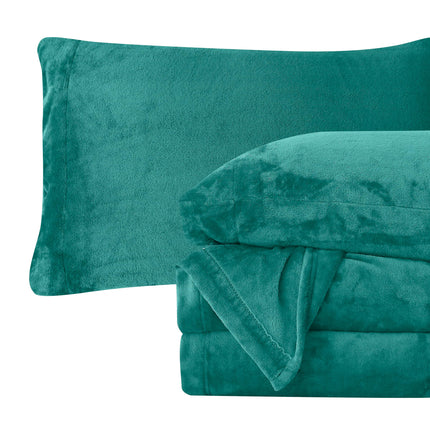 Elegant Comfort Luxuriously Soft 4-Piece Velvet Pl