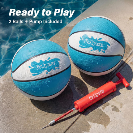 GoSports Balones de Baloncesto Acuático 2 Unidades - Talla 6 (9 Pulgadas), Ideales para Canastas de Baloncesto de Piscina