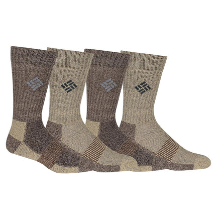 Columbia Men's Moisture Control Crew Ribbed Socks,