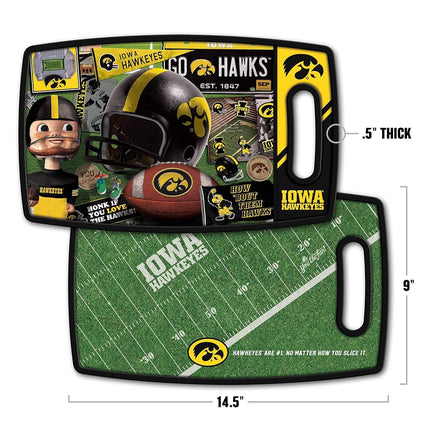 YouTheFan NCAA Iowa Hawkeyes Retro Series Cutting Board