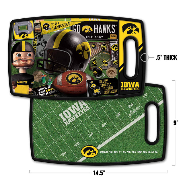 YouTheFan NCAA Iowa Hawkeyes Retro Series Cutting Board