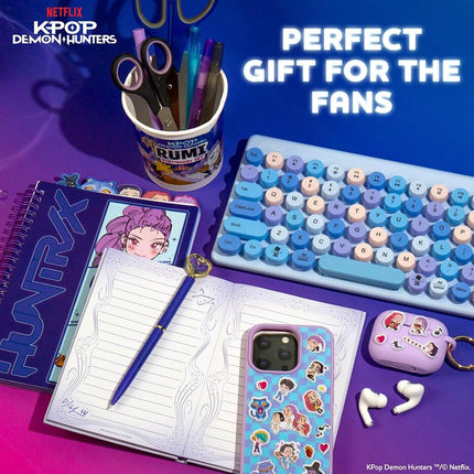 KPop Demon Hunters™ Huntr/x Tab Journal with 80 Lined Pages, Spiral-Bound, Notebook Size 6x8, Official KPop Demon Hunters Merch for K-Pop Fans, Students, Teens