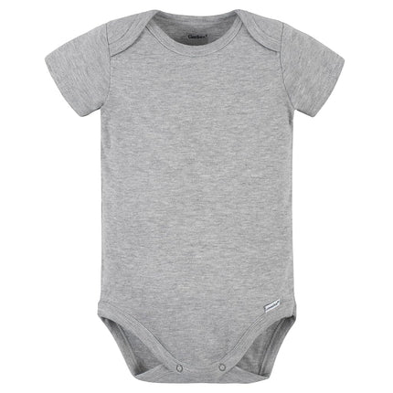 Gerber unisex-baby 5 Pack Onesies Multi-packs Bundle Interlock 180 Gsm, Heather Grey, 24 Months