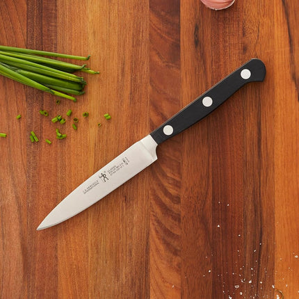 HENCKELS Classic Razor-Sharp 4-inch Paring Knife, German Engineered Informed by 100+ Years of Mastery, Stainless Steel