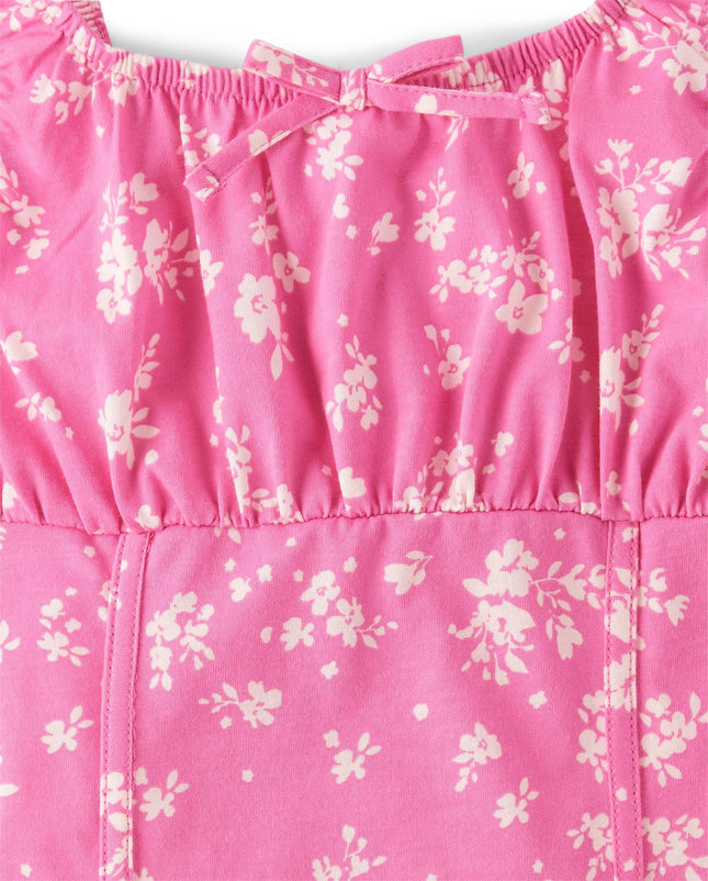 The Children's Place Girls' Casual Everyday Sleeveless Dresses, Yreka Pink Corset, X-Small