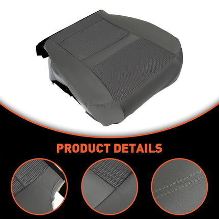 ECOTRIC Driver Seat Bottom Cloth Cover Replacement Fits Dodge Ram 2006-2008 SLT 1500 and 2006-2009 SLT 2500 3500