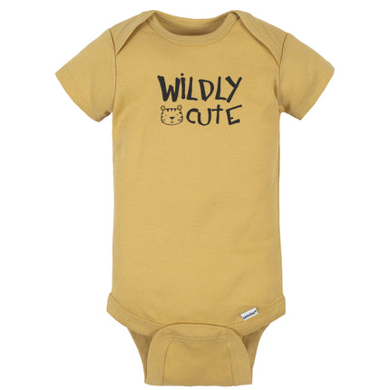 Gerber Baby Boys' 8-Pack Short Sleeve Onesies Bodysuits, Tiger Green, 12 Months