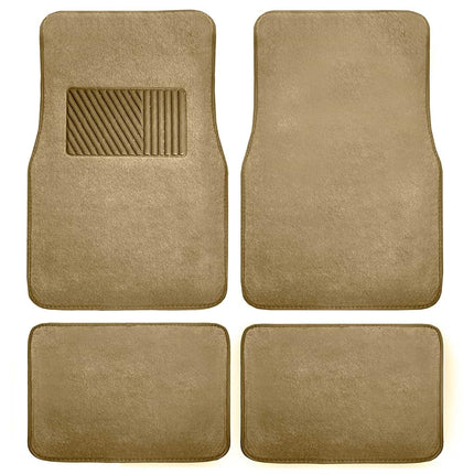 FH Group F14403BEIGE Beige Carpet Floor Mat with H