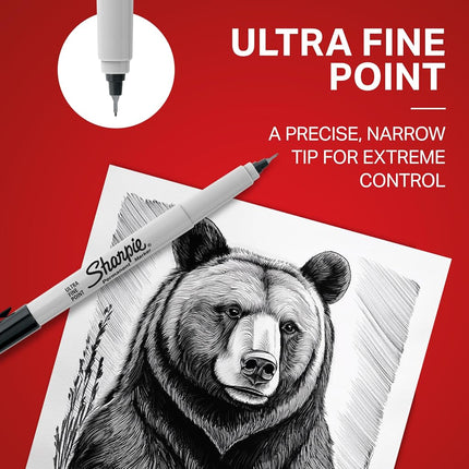 Sharpie 24390235 Permanent Marker Ultra Fine Tip Black Ink 36/Box (2082960)