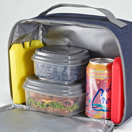 Fit & Fresh Cool Coolers, 5 Pack Days of The Week Ice Blocks, Compact Reusable Ice Packs for Lunch Boxes & Coolers, Multi Colored