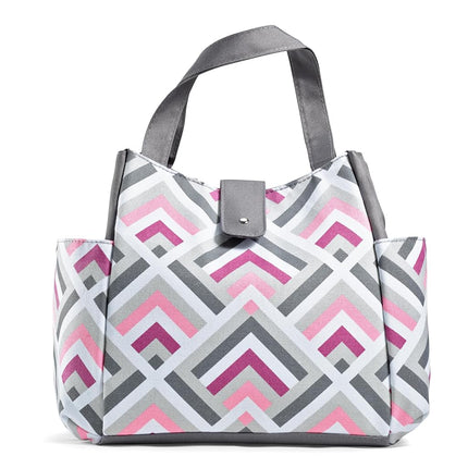 Sac à lunch Fit & Fresh pour femmes, sac à lunch isotherme pour femmes pour le travail, grande boîte à lunch pour femmes étanche et résistante aux taches avec contenants et gobelet assorti, sac Westport à fermeture à bouton-pression Magenta