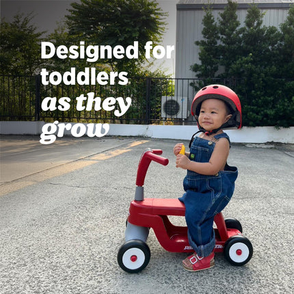 Radio Flyer Scoot 2 Scooter, Toddler Scooter or Ride On, For Ages 1-4, Red Ride On Toy