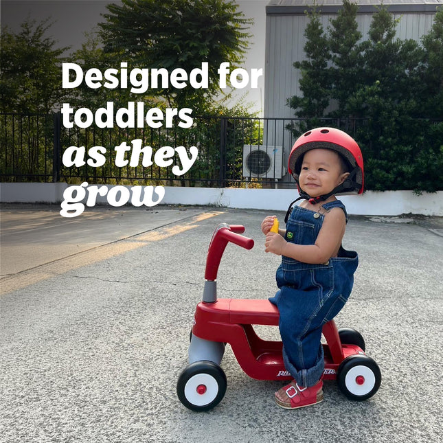 Radio Flyer Scoot 2 Scooter, Toddler Scooter or Ride On, For Ages 1-4, Red Ride On Toy