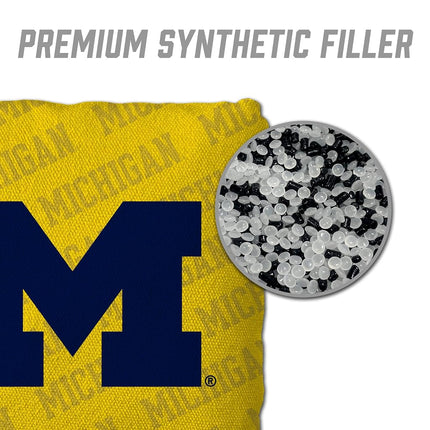 YouTheFan NCAA Michigan Wolverines Cornhole Bags - 4PK - Yellow