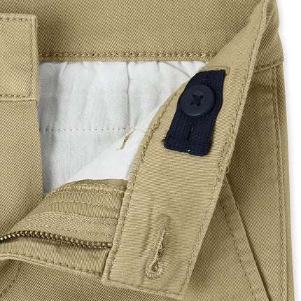 The Children's Place Boys' Stretch Skinny Chino Pants, 2 Pack, Flax 2 Pack, 16