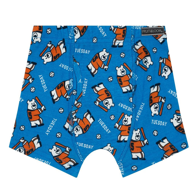 Fruit of The Loom Boys and Toddler Boxer Briefs, Tag Free & Breathable Underwear, Assorted Color Multipacks, 10 Pack - Covered Waist, 4T/5T