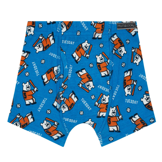 Fruit of The Loom Boys and Toddler Boxer Briefs, Tag Free & Breathable Underwear, Assorted Color Multipacks, 10 Pack - Covered Waist, 4T/5T