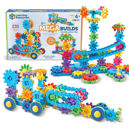 Learning Resources Gears! Gears! Gears! Mega Builds, STEM Building Set, Gears Toys for Kids, 235 Piece, Ages 4+, STEM Toys