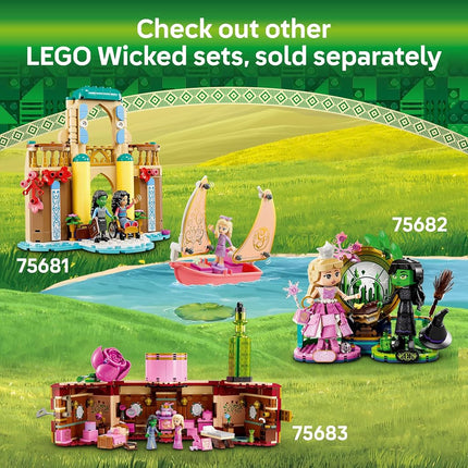 LEGO Wicked Welcome to Emerald City Set, Building Toy with Tower Model and Glinda and Elphaba Minidoll Figures, Gift for Movie Fans and 9 Plus Year Old Girls & Boys Who Love Dolls House Sets 75684