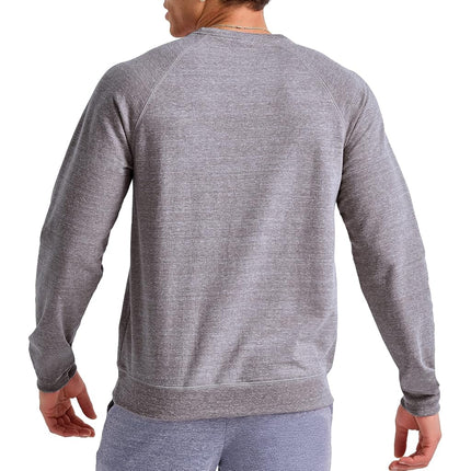 Hanes Men's Crewneck Sweatshirt, Tri-Blend French Terry, Black 50r Pe Heather, L