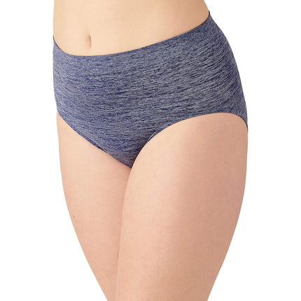 Wacoal Women's B Smooth Brief Panty, Patriot Blue Heather, Large