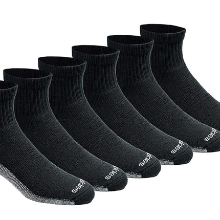 Dickies Men's dri athletic socks, Black (6 Pack), 