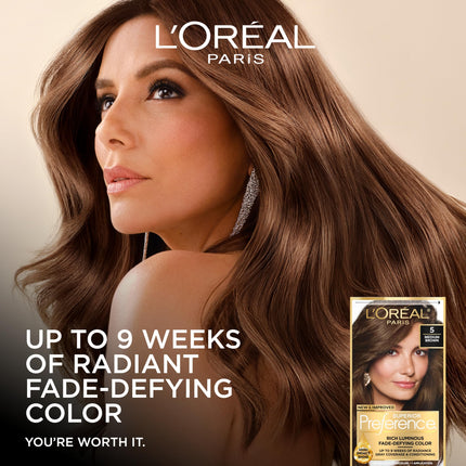 L’ Oreal Paris Superior Preference Fade-Defying + Shine Permanent Hair Color, 3C Cool Darkest Brown, Pack of 1, Hair Dye