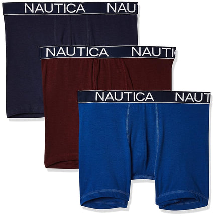 Nautica Men's 3-Pack Classic Cotton Stretch Boxer 