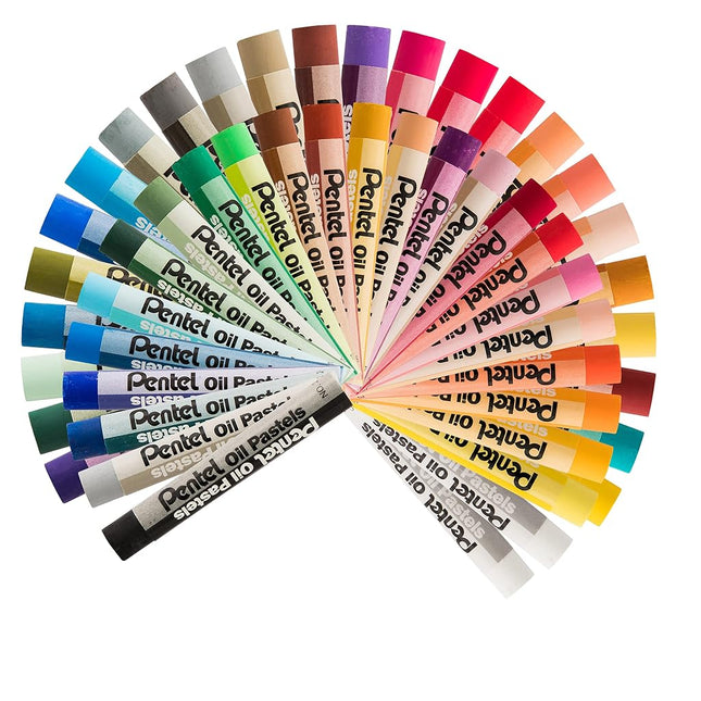 Pentel Oil Pastels 50/Pkg-Assorted Colors