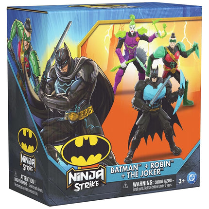 DC Comics, Batman Ninja Strike 6" 3-Pack Battle Set Action Figures with Pop-Out Ninja Accessories, Super Hero Kids Toys for Boys and Girls Ages 3 & Up