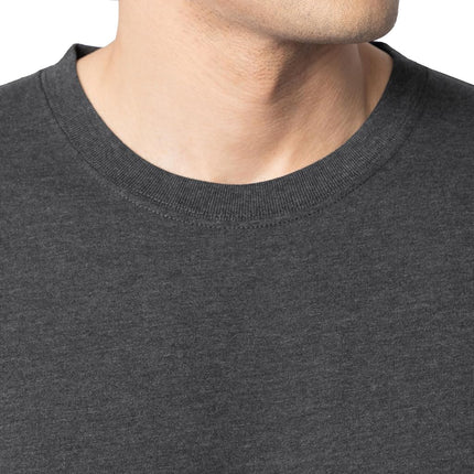 Camisetas de algodón Eversoft para hombre Fruit of the Loom (tallas regulares y grandes y altas), cuello redondo, paquete de 2, negro jaspeado, talla M