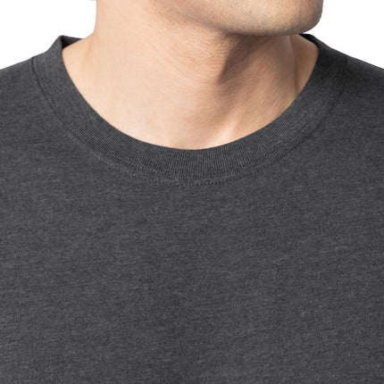 Fruit of The Loom Camisetas de algodón Eversoft para hombre, transpirables y que absorben la humedad con control de olores, tallas S-4x, paquete de 2 unidades, color negro jaspeado, extragrande