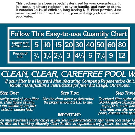 Robelle 4024 D.E./Diatomaceous Earth Powder for Swimming Pools, 24-Pound