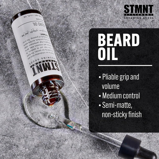 STMNT STATEMENT GROOMING GOODS Beard Oil 50 ml Moisturising Beard Oil Made from Natural Oils for a Soft Beard Free from Silicones Vegan & PETA-Certified