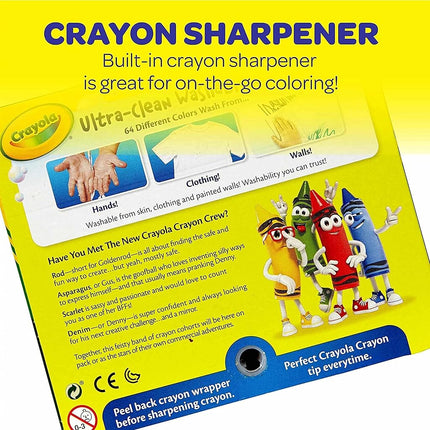 Crayola 64ct Ultra Clean Crayons, 2 Pack, Multicolor