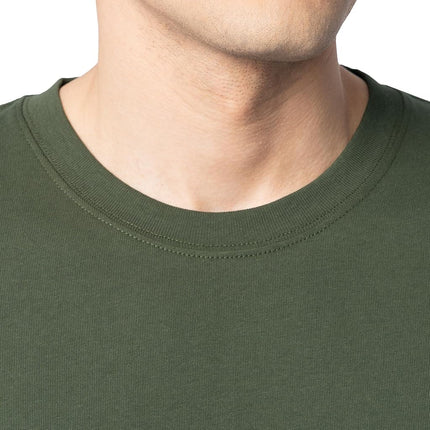 Camiseta de manga corta de algodón Eversoft para hombre Fruit of the Loom (tallas grandes), cuello redondo - paquete de 2 - Verde militar, 3XL